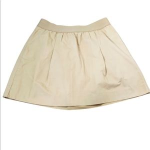 J. Crew Tan Cotton Mini Skirt with Pockets Size 6